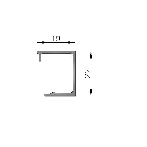 Contravidrio recto interior 19 mm patag�nico