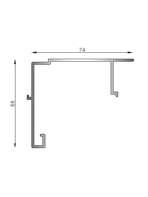 Larguero recho corredizo