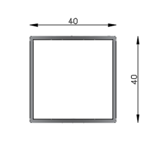 Tubo estructural muebles 40 x 40 x 1.5 mm