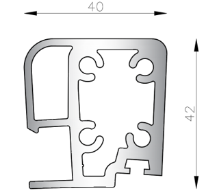 Perfil esbelto puerta