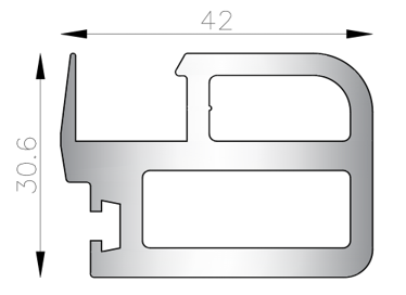 Perfil de cuarto de puerta