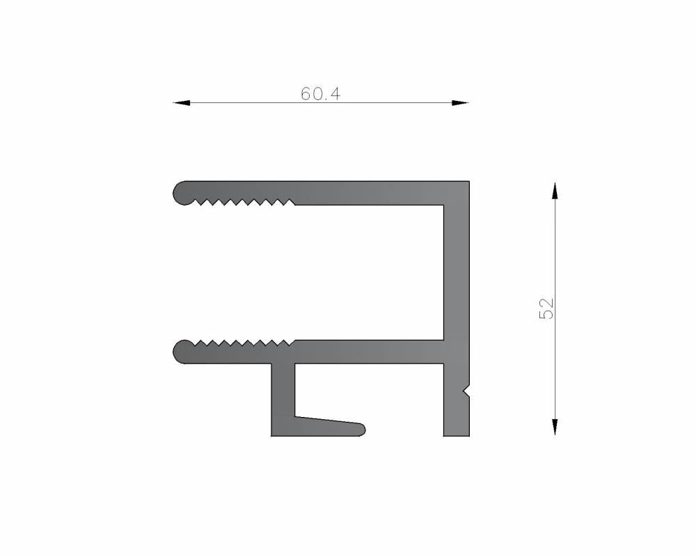 Cabezal y z�calo placard