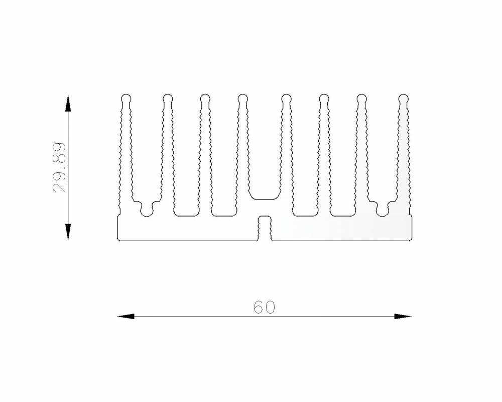 Disipador plano 60mm  