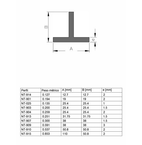 T 12.7x12.7x2