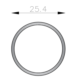 Tubo redondo 25.4x1.3 mm