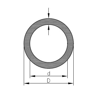 Tubo redondo 76x73x1.5  